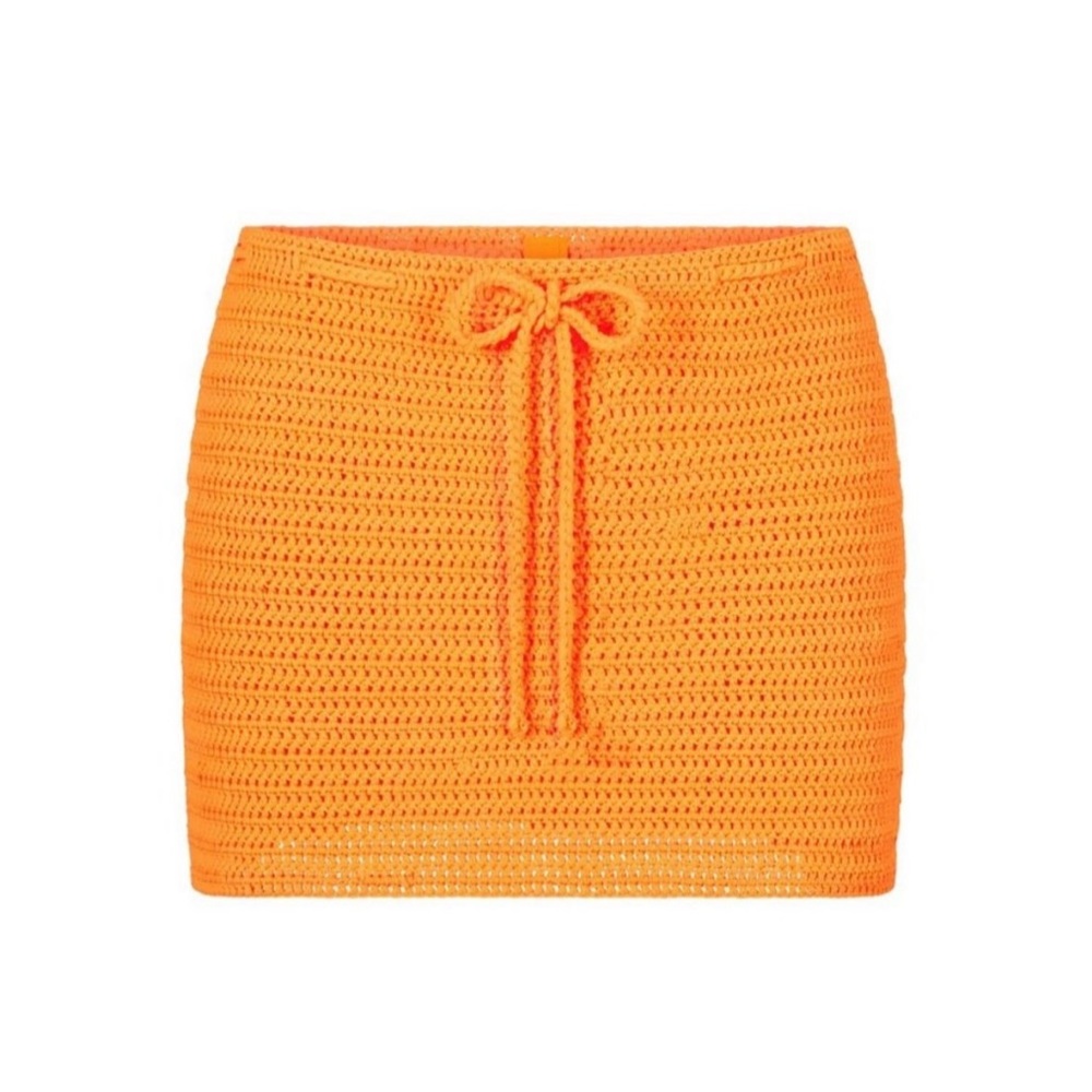 skims crochet swim mini skirt